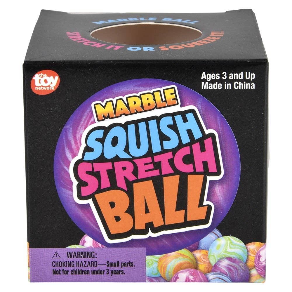 2.33" SQUISH AND STRETCH MARBLEIZED GUMMI BALL LLB kids toys from Anderson Parker