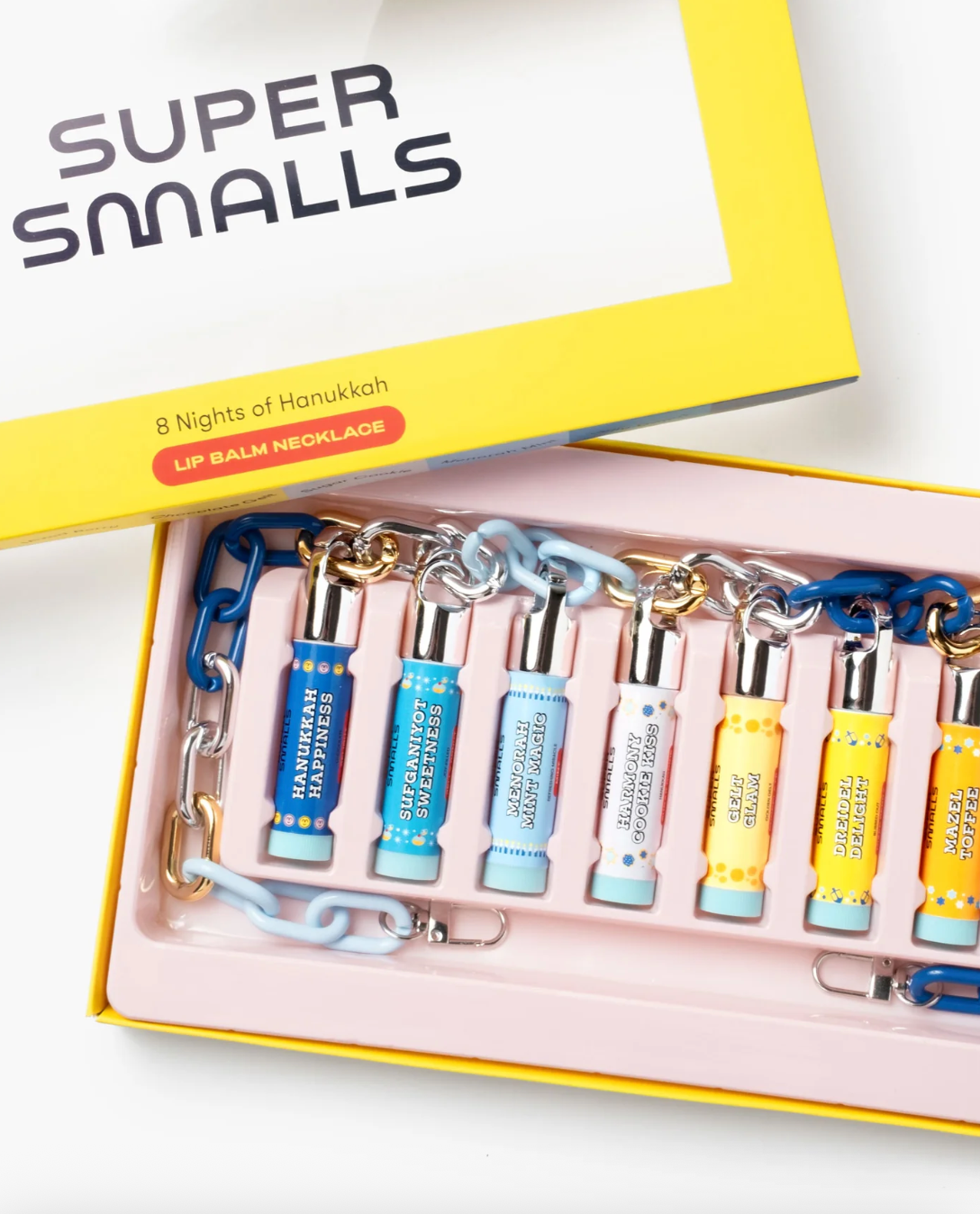 8 Nights Hanukkah Lip Balm Necklace Set from Anderson Parker