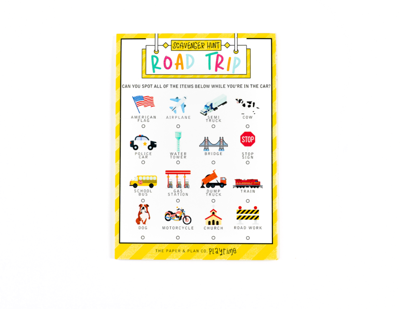 Playtime Road Trip Scavenger Hunt Pad from Anderson Parker