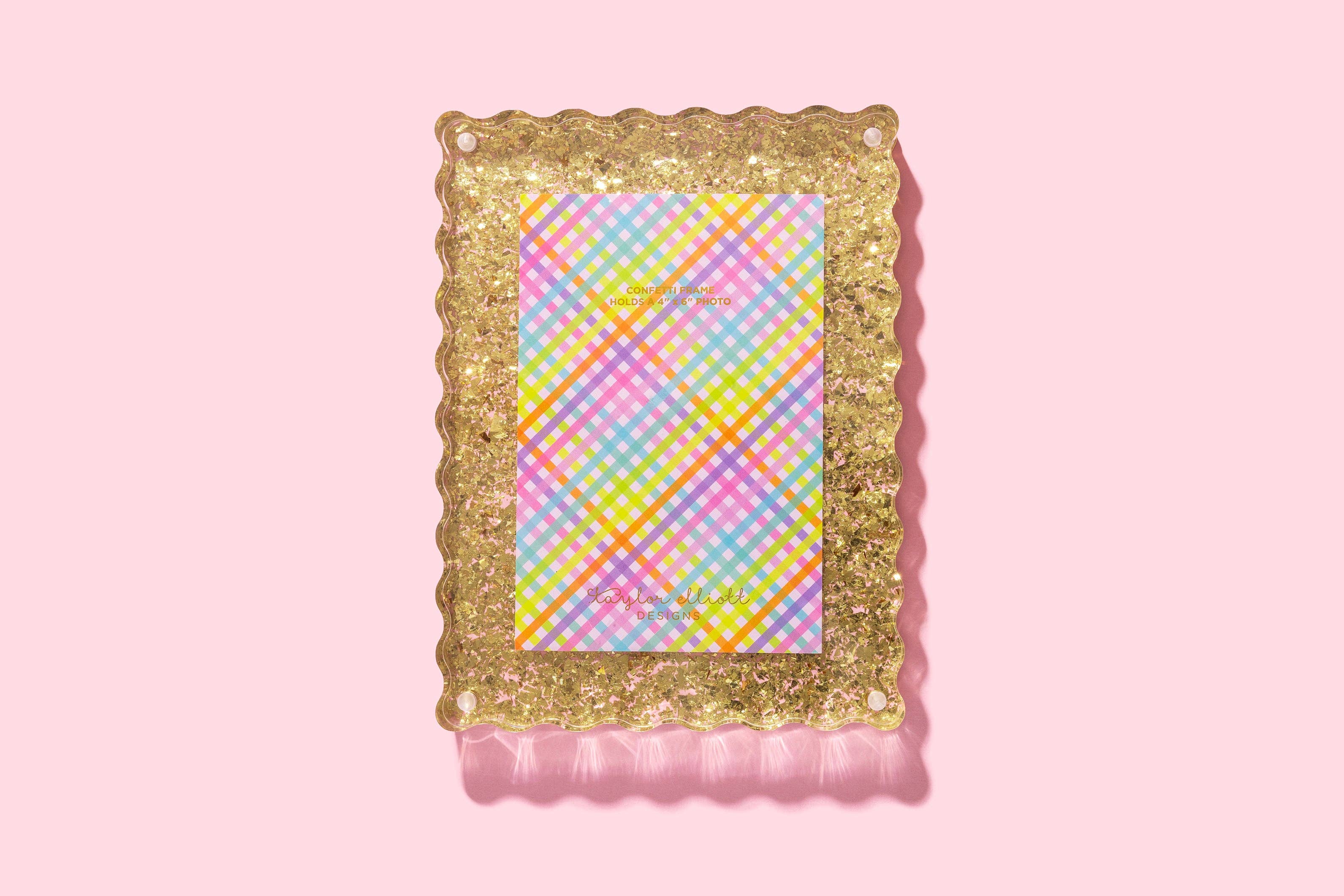 Acrylic Picture Frame - Medium - Gold Confetti from Anderson Parker