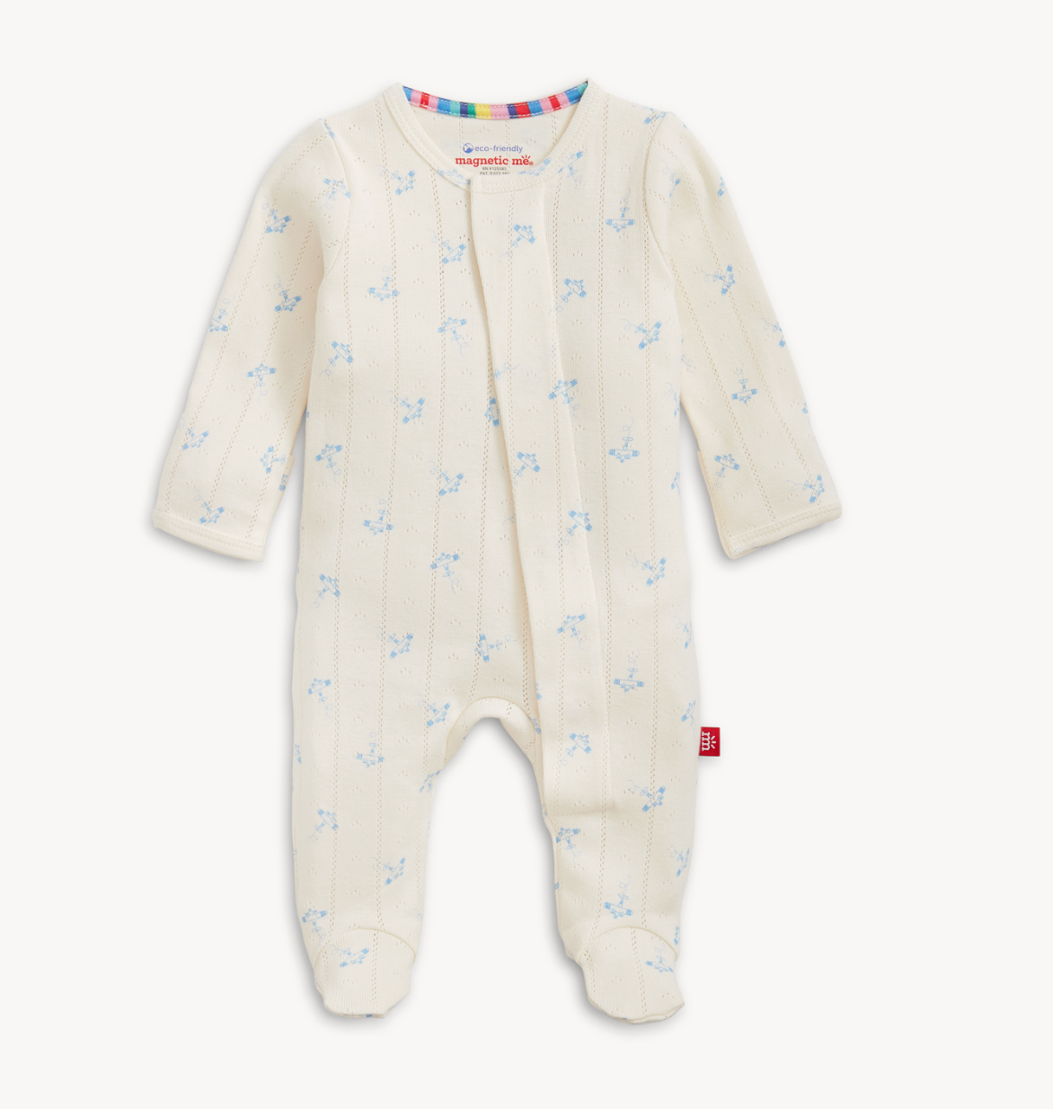 Airplanes Pointelle Magnetic Footie from Anderson Parker