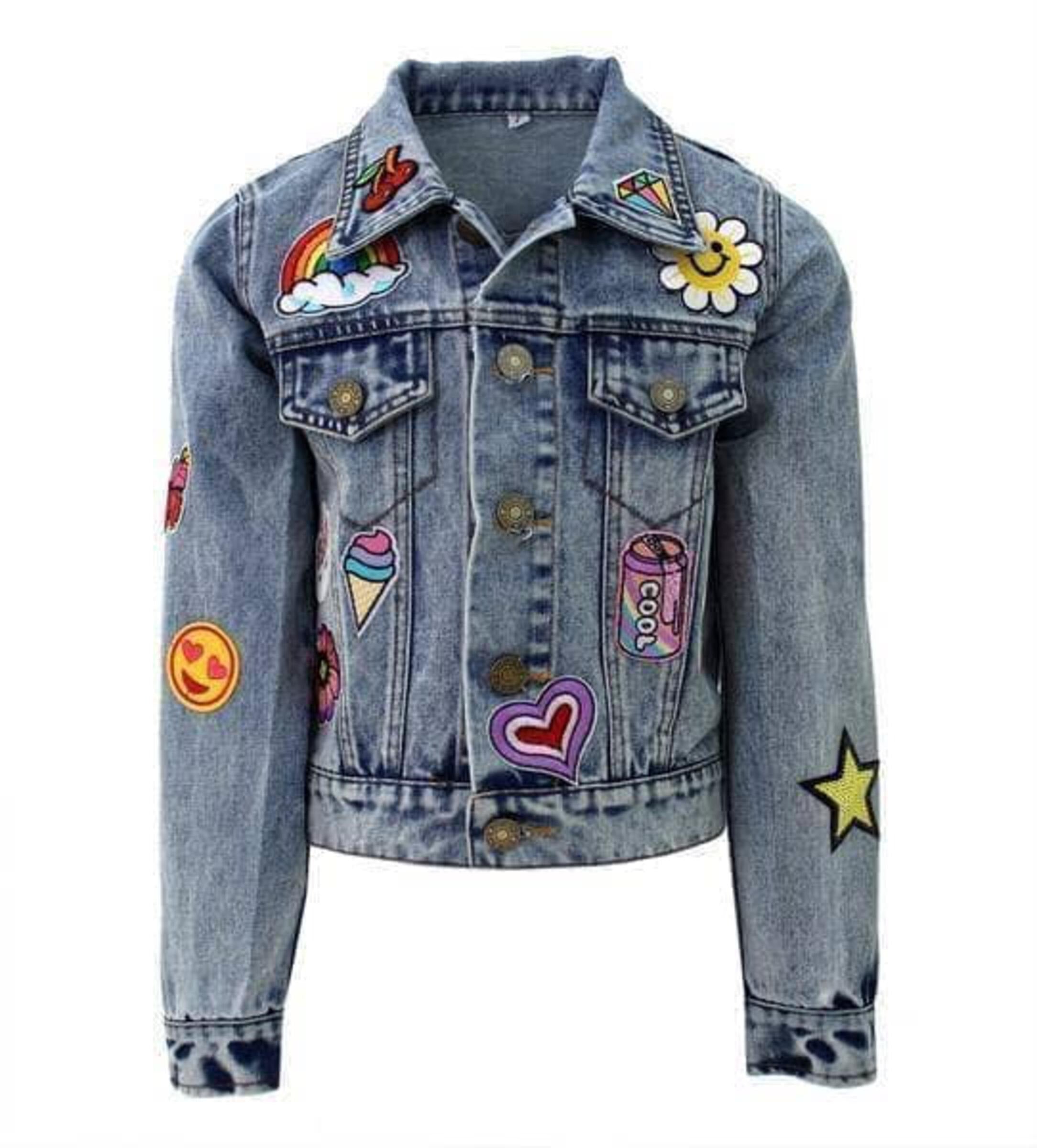 All About The Patch Crop Denim Jacket from Anderson Parker
