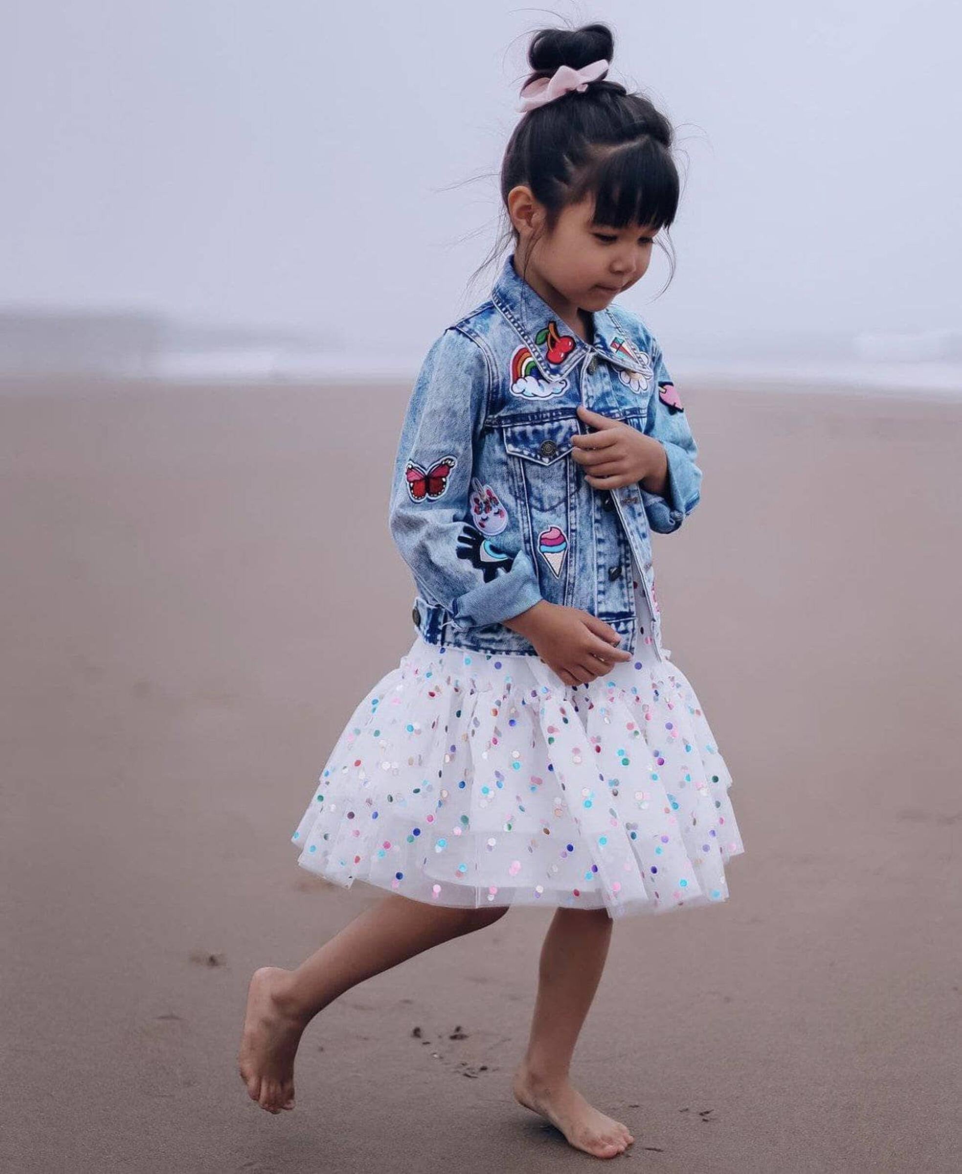 All About The Patch Crop Denim Jacket from Anderson Parker