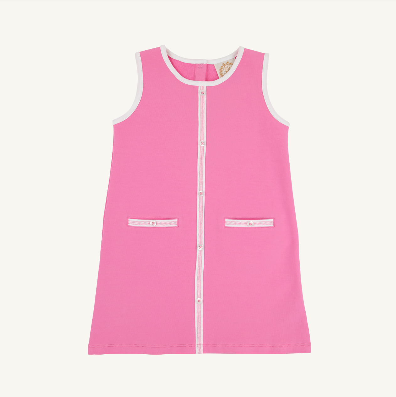 Annie Apron Dress - Winter Park Pink/Worth Ave White from Anderson Parker