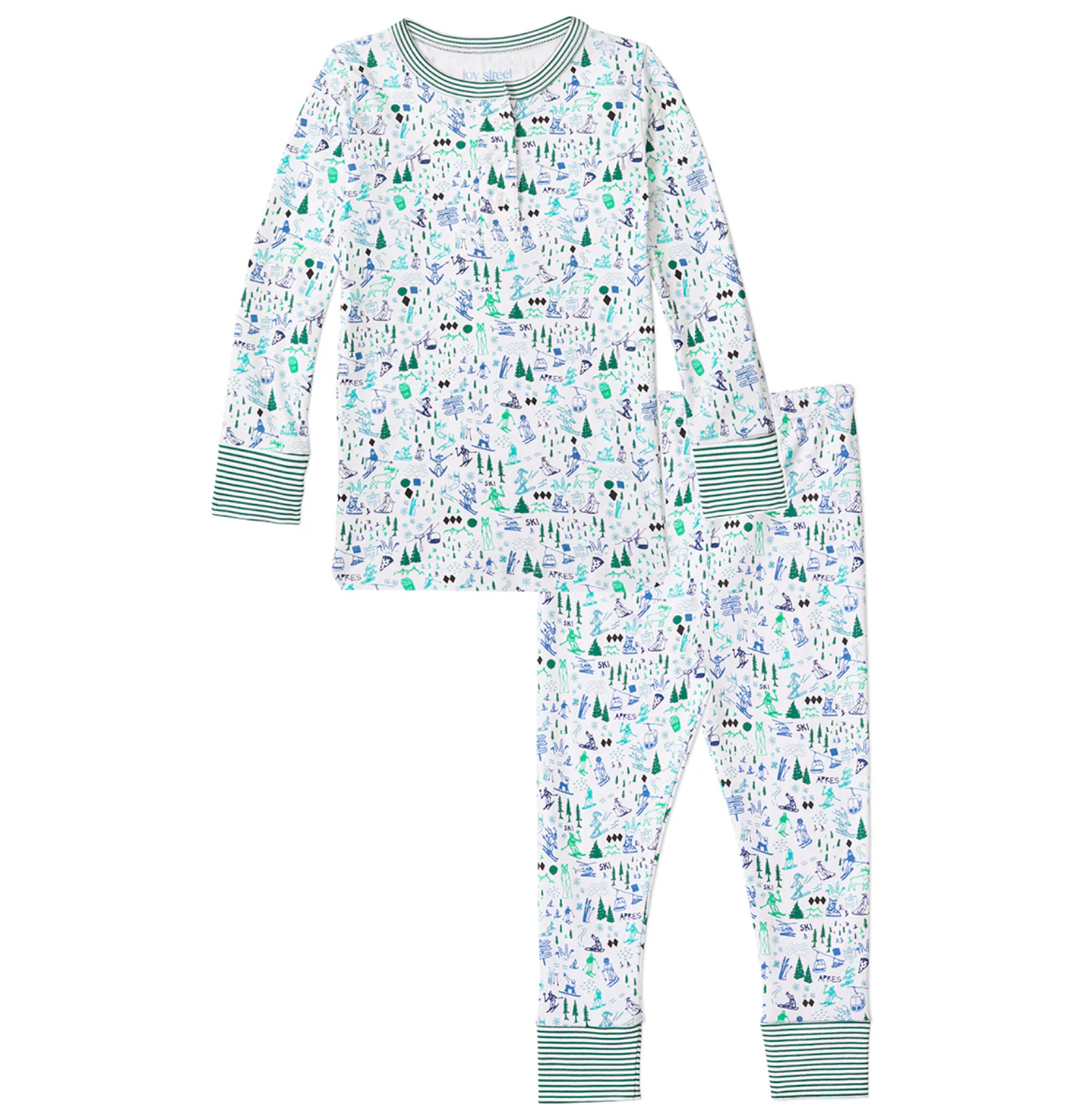 Après Ski Two Piece Kids Henley Pajamas from Anderson Parker