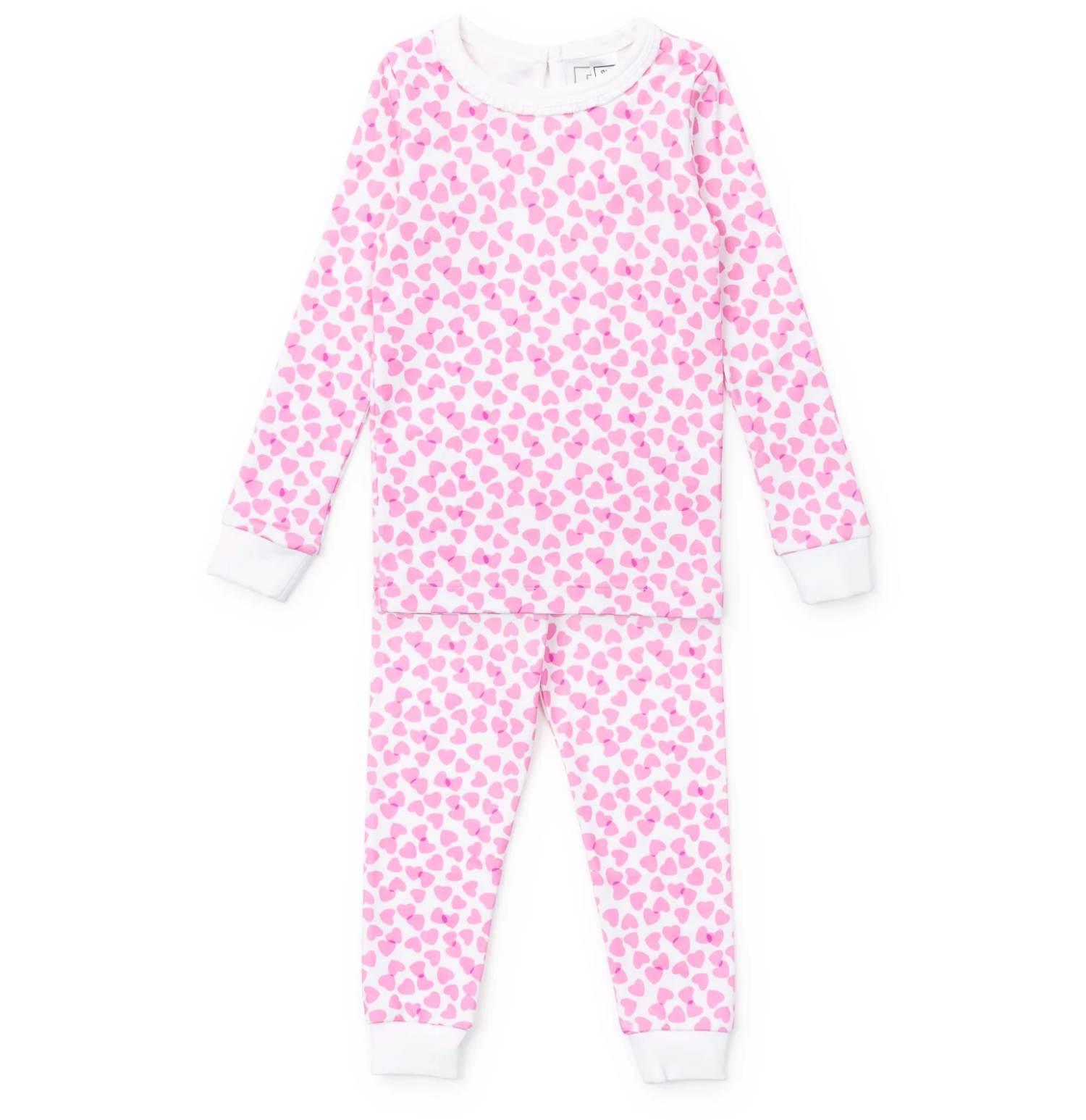 Ava Girls' Pajama Pant Set - Confetti Hearts Pink from Anderson Parker