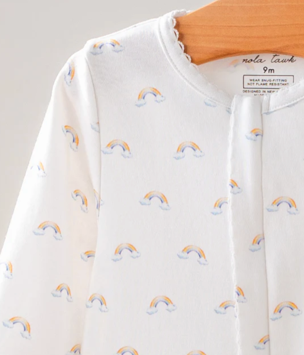 Baby Basics: Rainbow Bliss Organic Cotton Baby Pajama from Anderson Parker