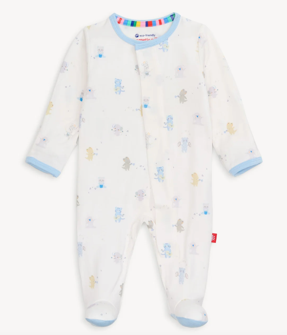 Baby Beats Blue Footie from Anderson Parker