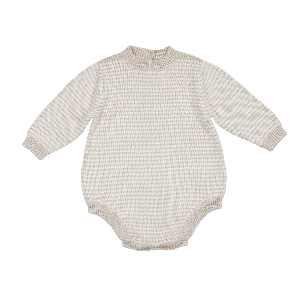 Baby Knit Romper — Oatmeal Stripe from Anderson Parker