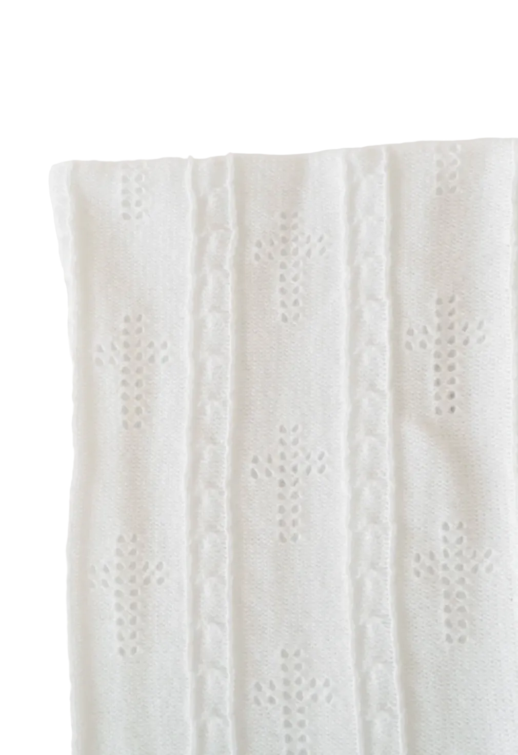 Bailey Baby Blanket - Worth Avenue White with Crosses from Anderson Parker