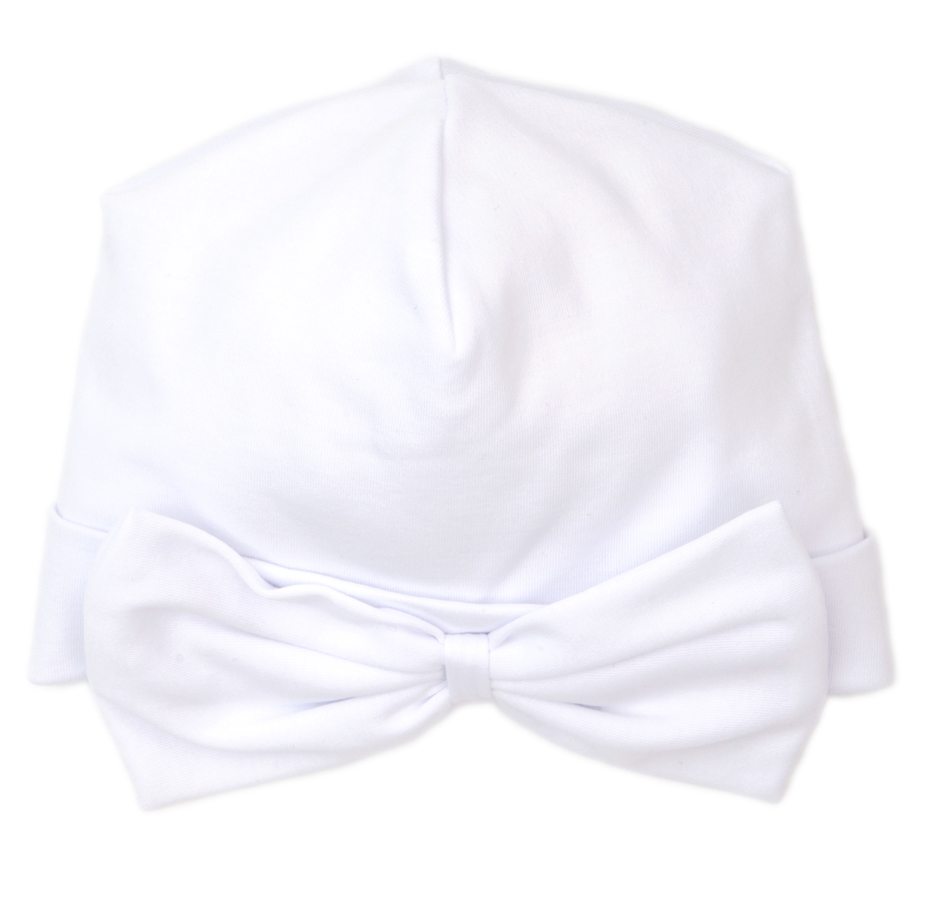 Basic Bow Baby Hat - White from Anderson Parker