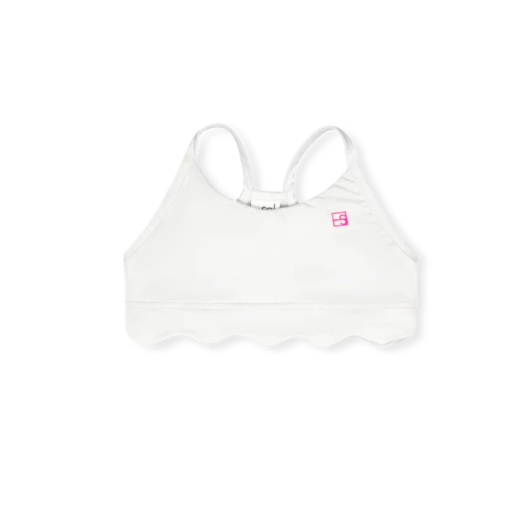 Becca Scallop Sports Bra - Pure Coconut from Anderson Parker