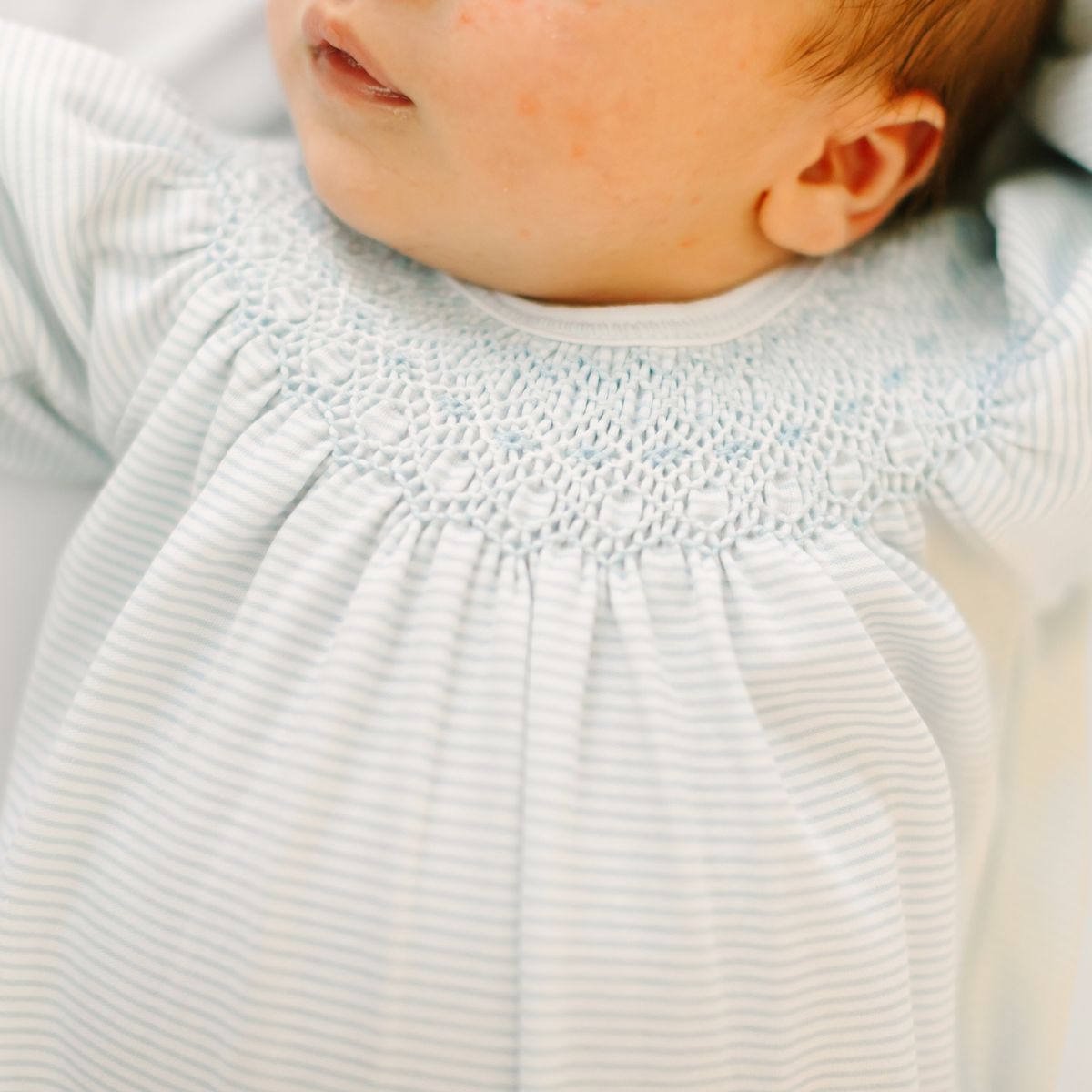 Benjamin Light Blue Bishop Footie from Anderson Parker
