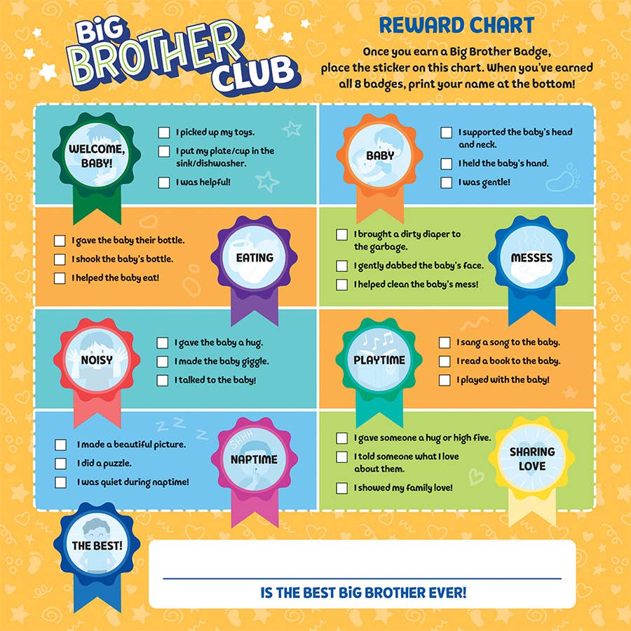 Big Brother Club Board Book with Reward Chart & Stickers from Anderson Parker