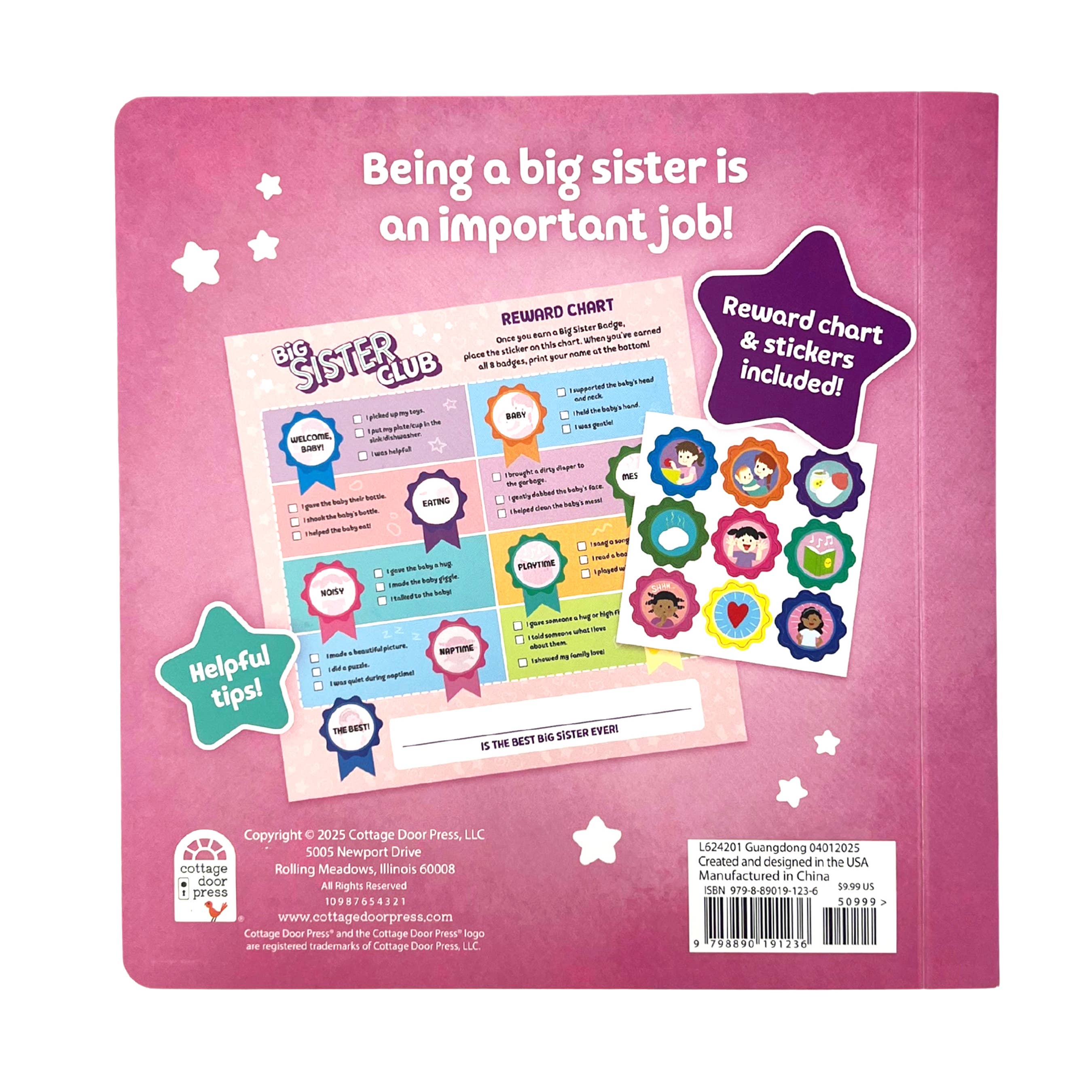 Big Sister Club Board Book with Reward Chart & Stickers from Anderson Parker