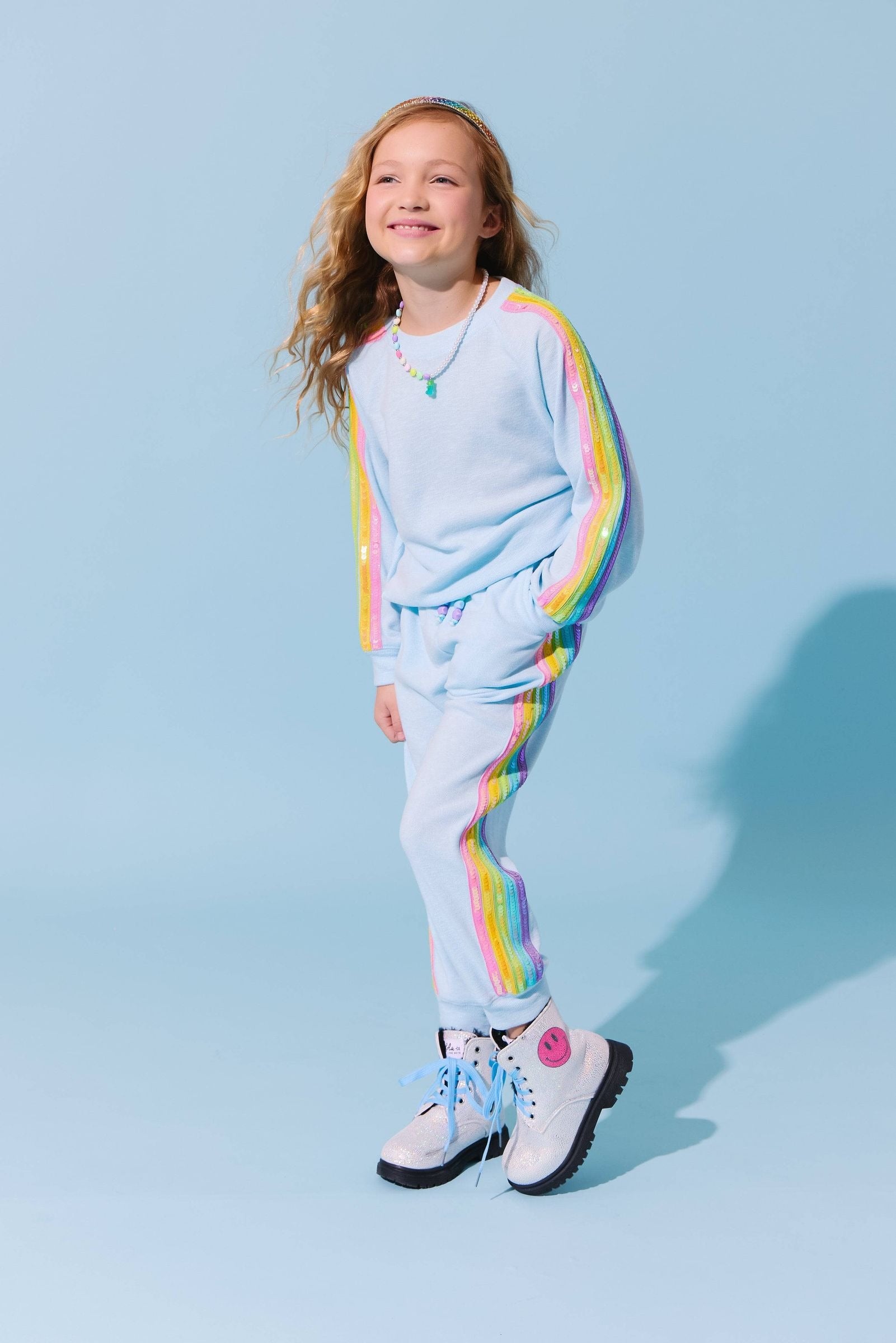 Blue Rainbow Sequin Set from Anderson Parker