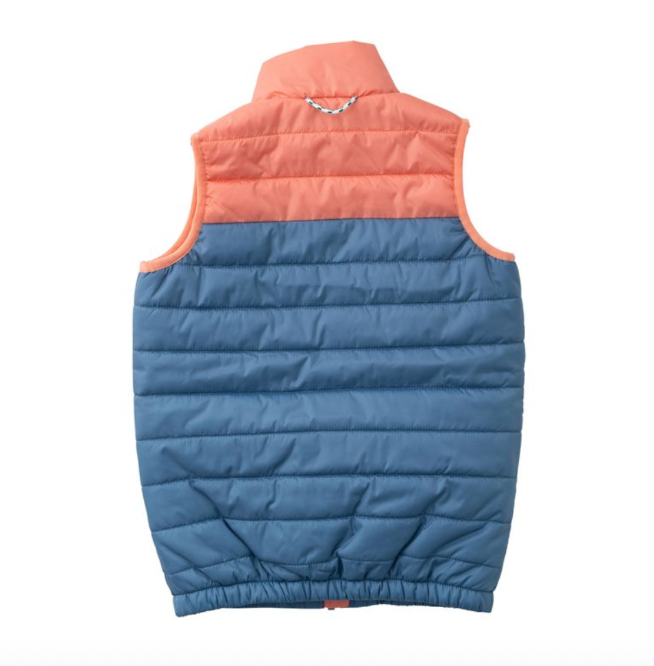 Boys Puffer Vest - Copen Blue Colorblock from Anderson Parker