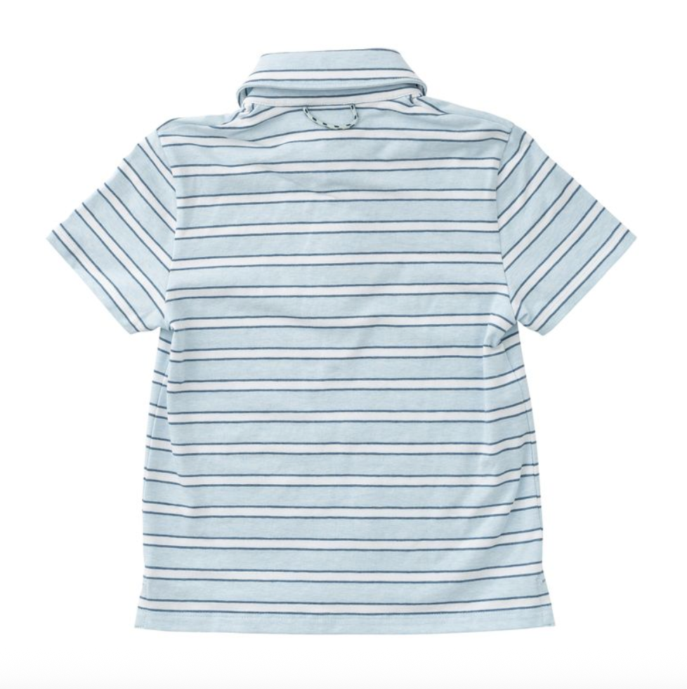Boys Short Sleeve Too Cool for School - Ice Water Copen Blue Stripe from Anderson Parker