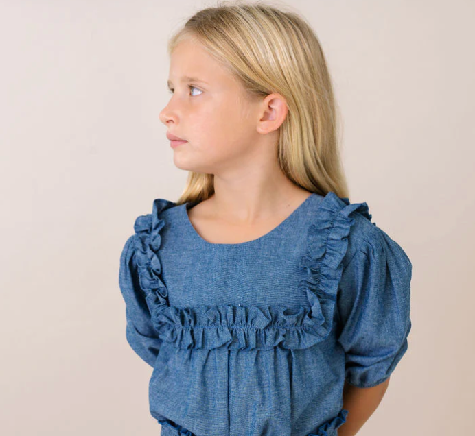 Brynlee Blouse - Dover Denim from Anderson Parker