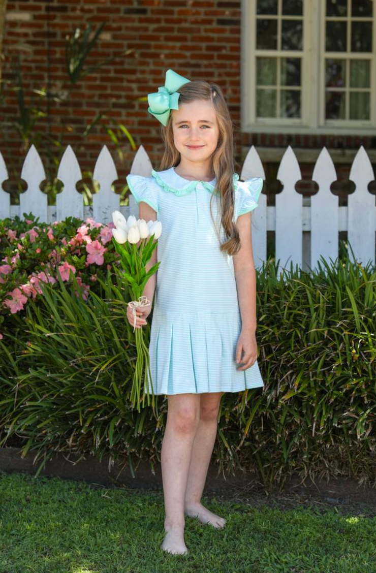 Camilla Dress - Mint Stripe from Anderson Parker