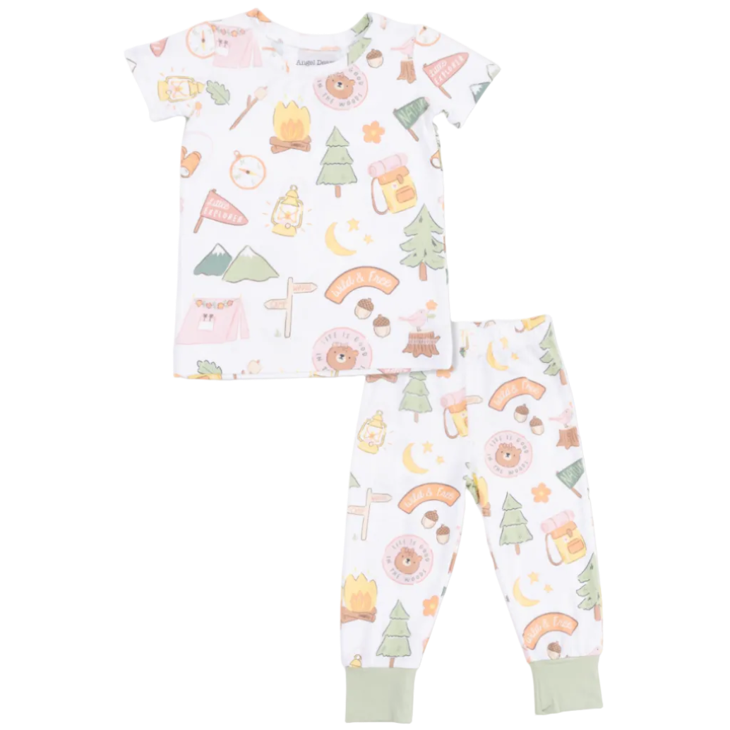 Camping Pink - Short Sleeve Loungewear Set from Anderson Parker