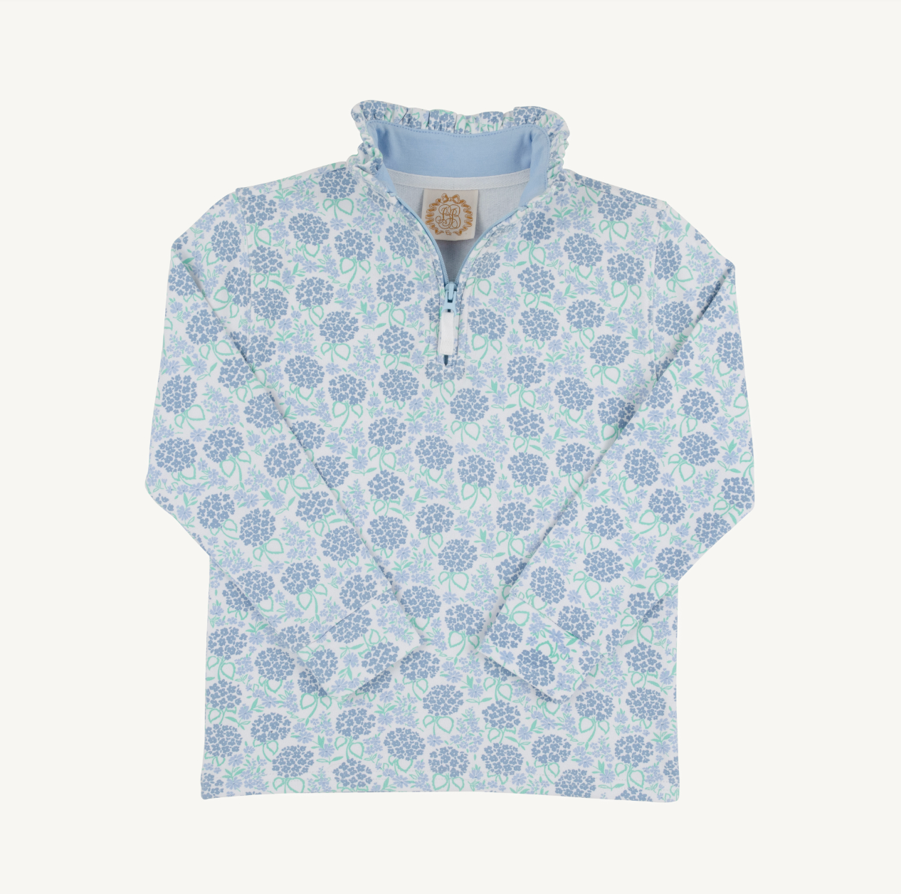 Canter Collar Half-Zip - Handful of Hydrangeas/Beale Street Blue from Anderson Parker