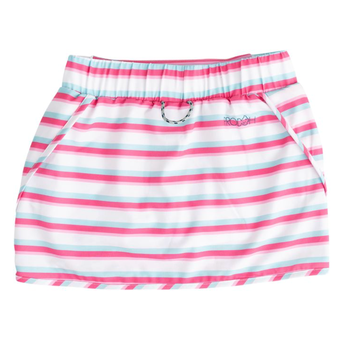 Carolina Catch Skort - Aruba Pink Stripe from Anderson Parker