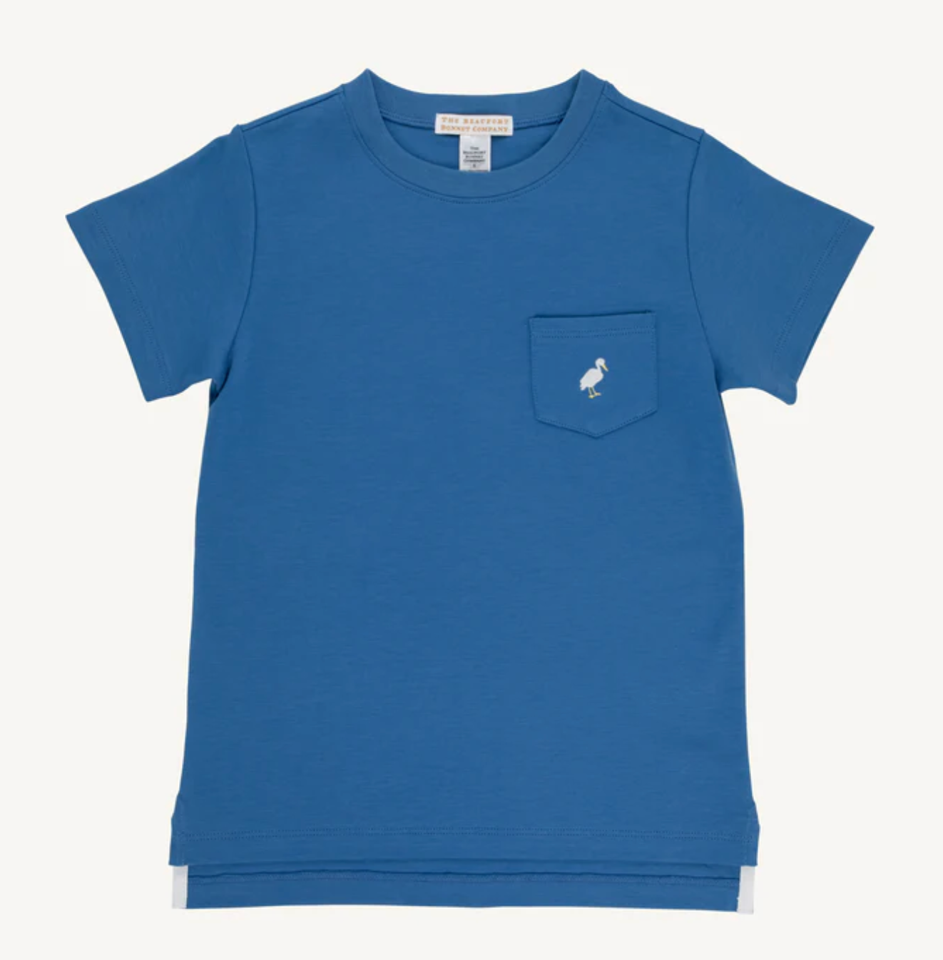 Carter Crewneck - Wood Boat Blue with Multicolor Stork from Anderson Parker