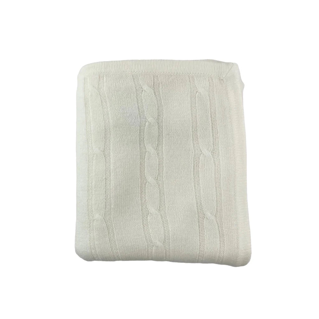 Cashmere-Like Acrylic Blanket - Ivory from Anderson Parker