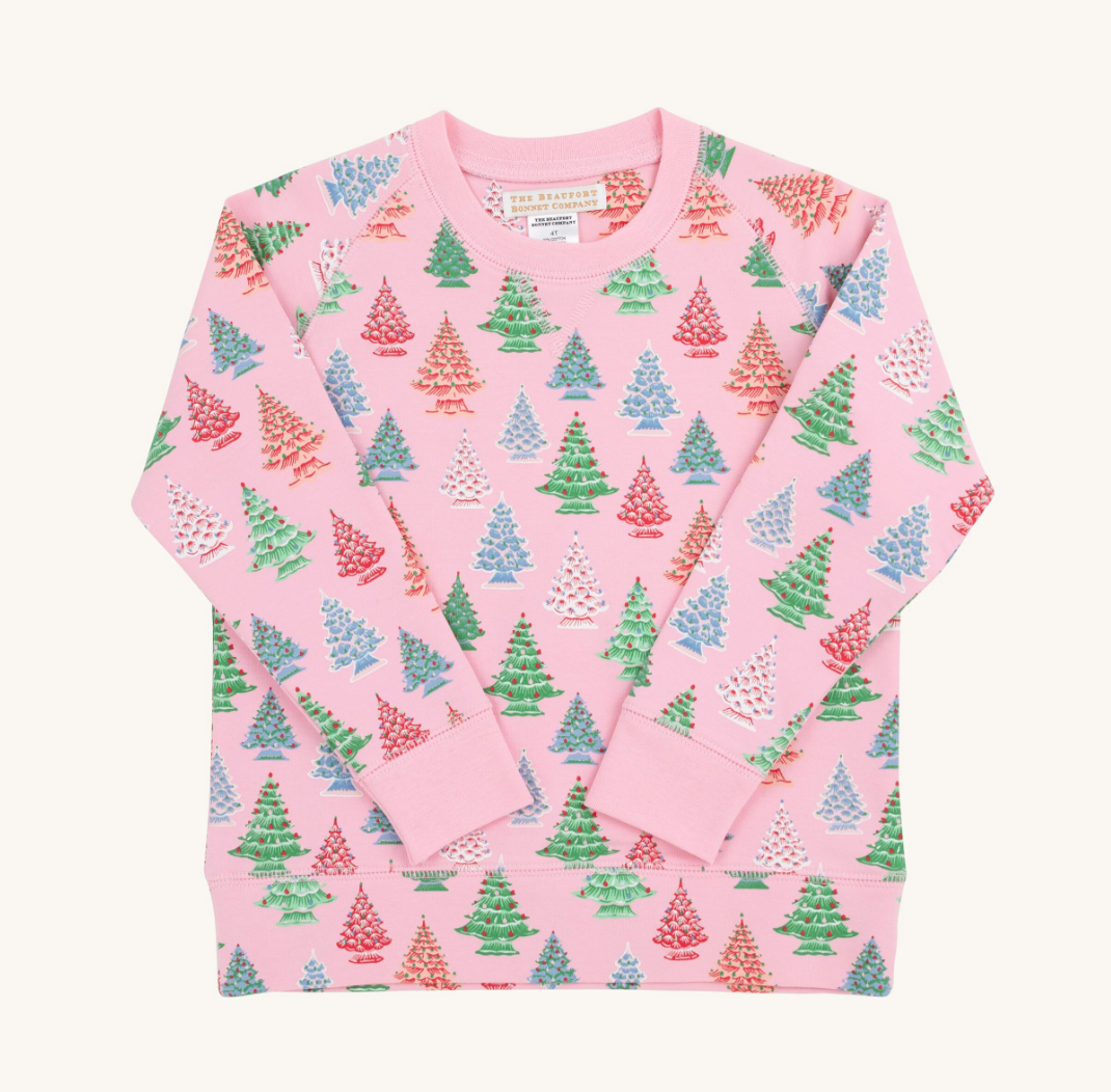 Cassidy Comfy Crewneck Girl - Need a Little Nostalgia/Pier Party Pink from Anderson Parker