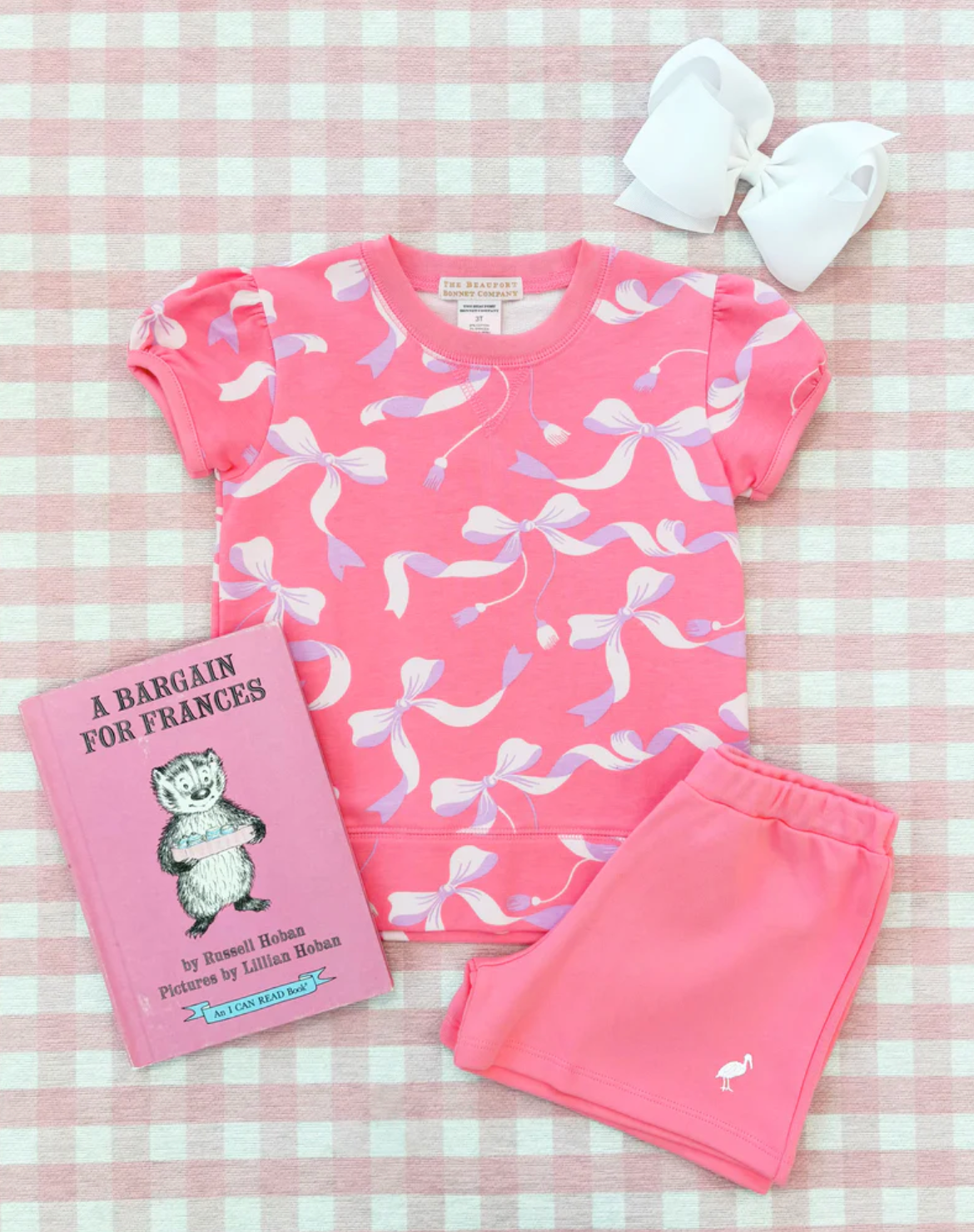 Cassidy Comfy Crewneck Short Puff Sleeve - Bagley Bows with Romany Rose from Anderson Parker