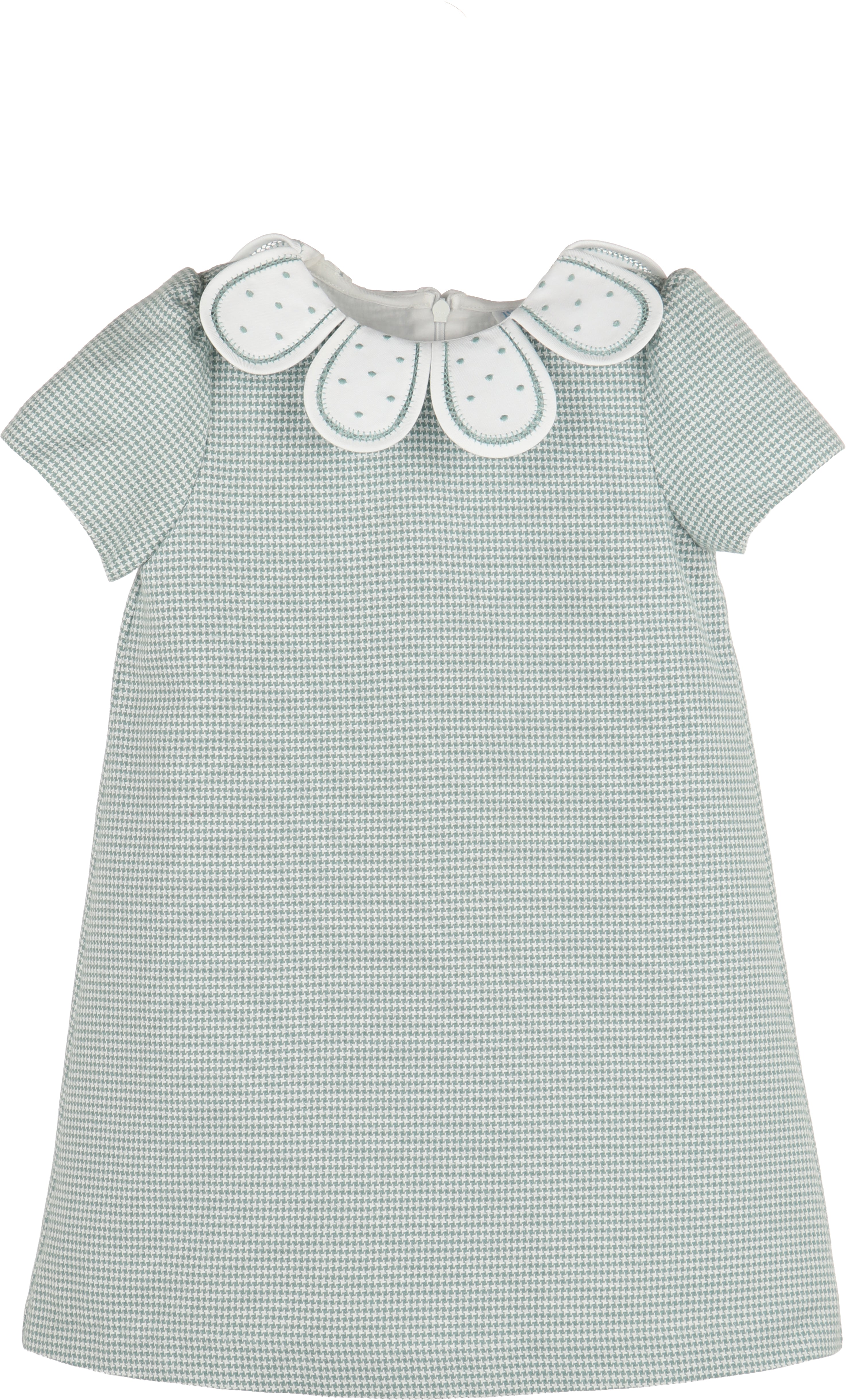 Checks Petal Collar Dress - Green from Anderson Parker