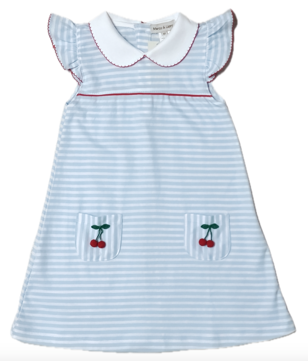 Cherry Striped Float Pocket Dress from Anderson Parker