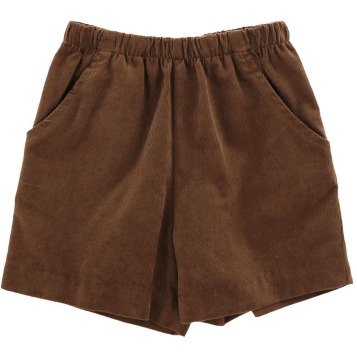 Chocolate Brown Corduroy - Elastic Waist Short from Anderson Parker
