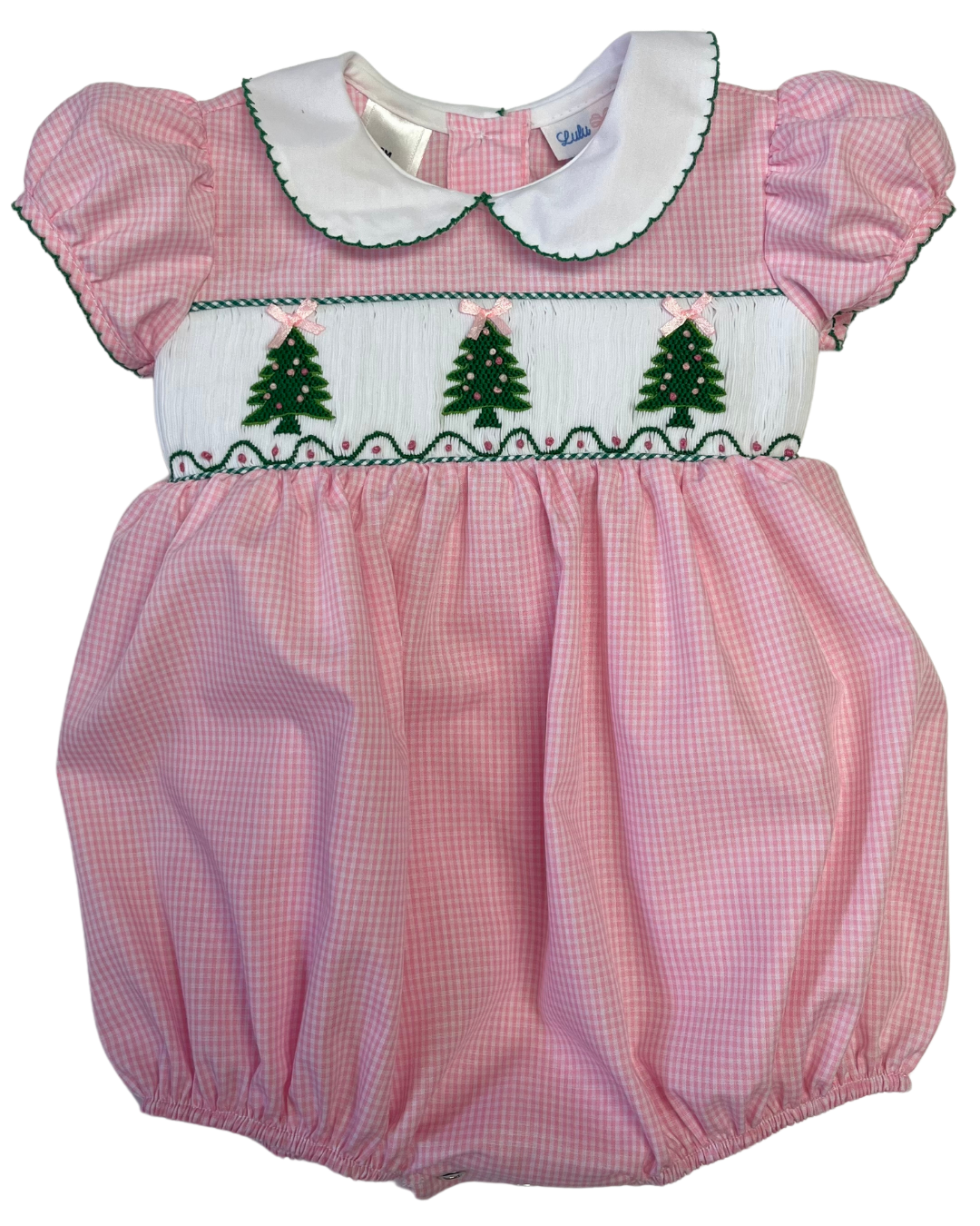 Christmas Tree Smocked Bubble from Anderson Parker