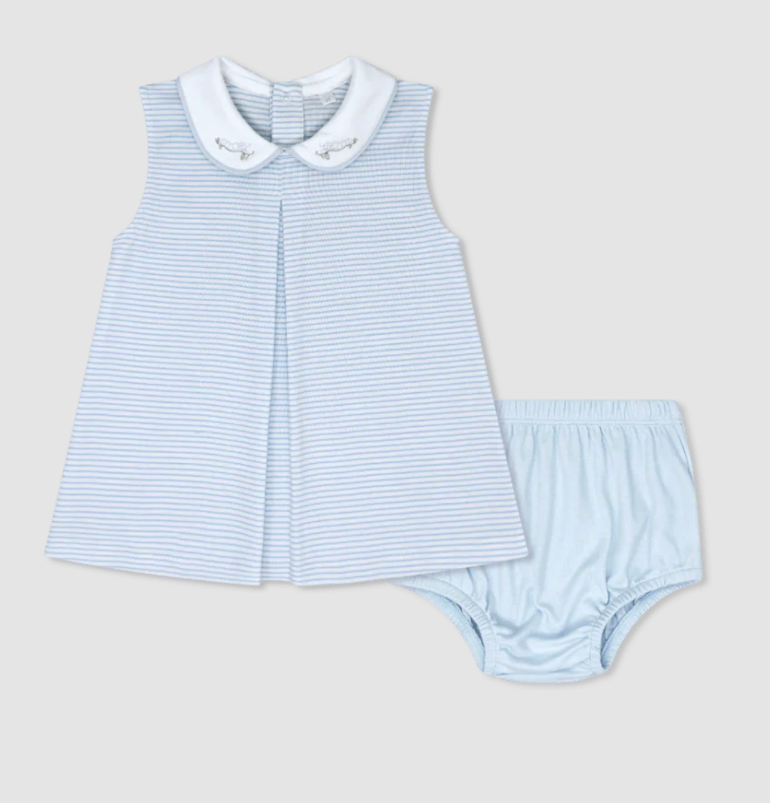 Collier Diaper Set - Palmer Blue Pima - Caterpillar from Anderson Parker