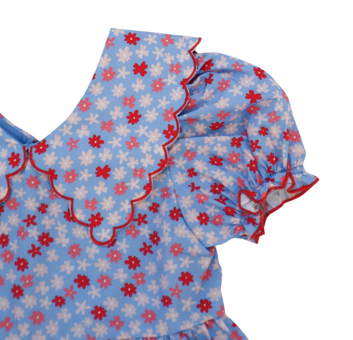 Conley Dress - Blue Ditsy Floral from Anderson Parker