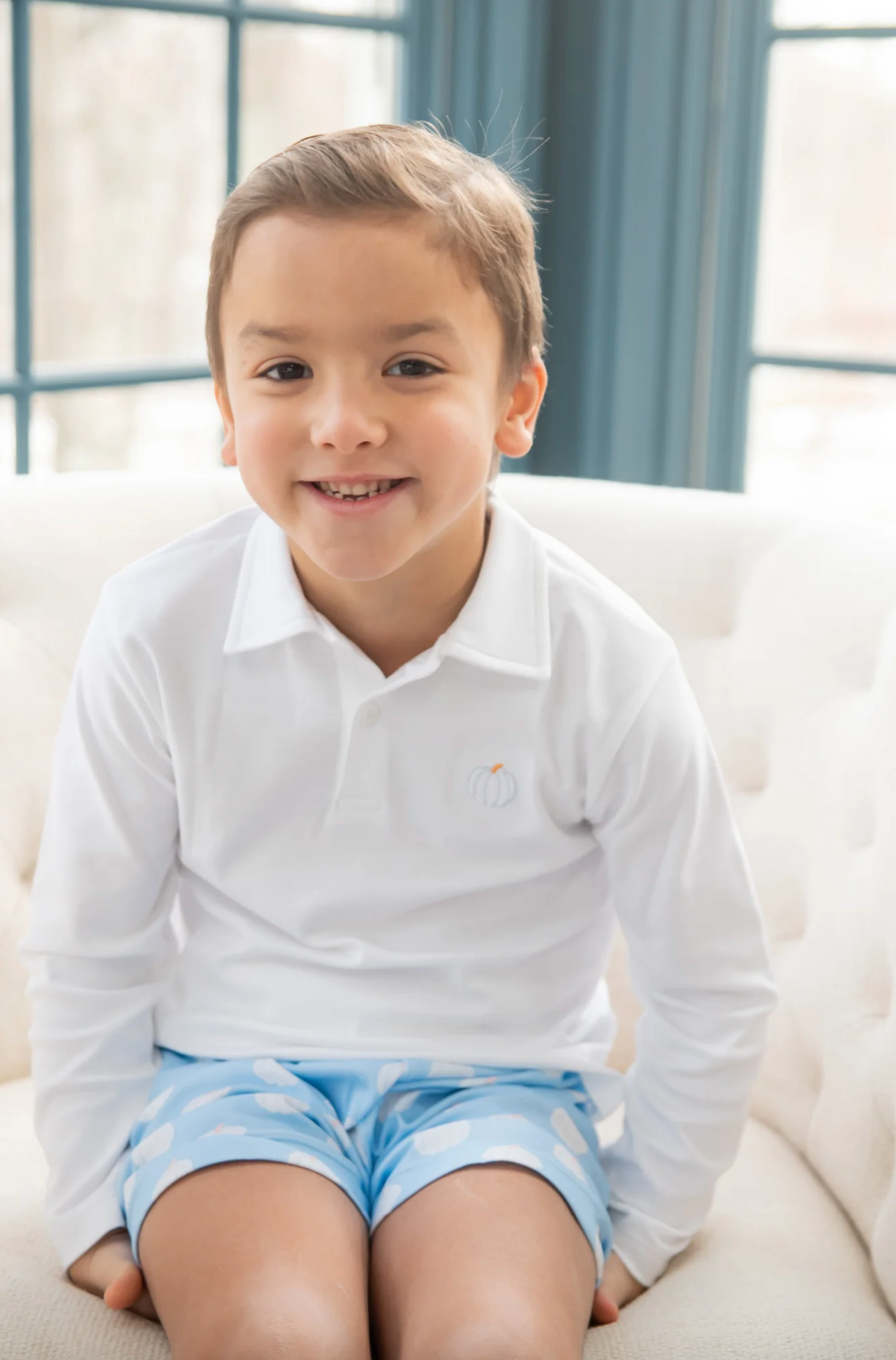 Conrad Knit Short Set - Blue Pumpkins from Anderson Parker