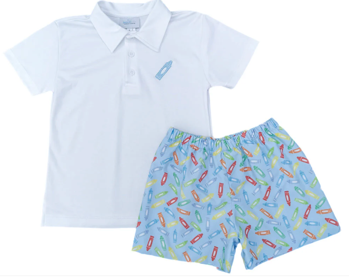 Conrad Short Set - Crayon Polo + Back to School Short from Anderson Parker