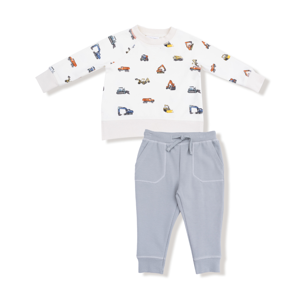 Construction Vehicles - French Terry - Raglan Sweatshirt And Jogger Set from Anderson Parker