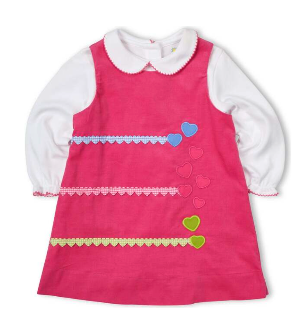 Corduroy Jumper With Hearts with Undershirt from Anderson Parker