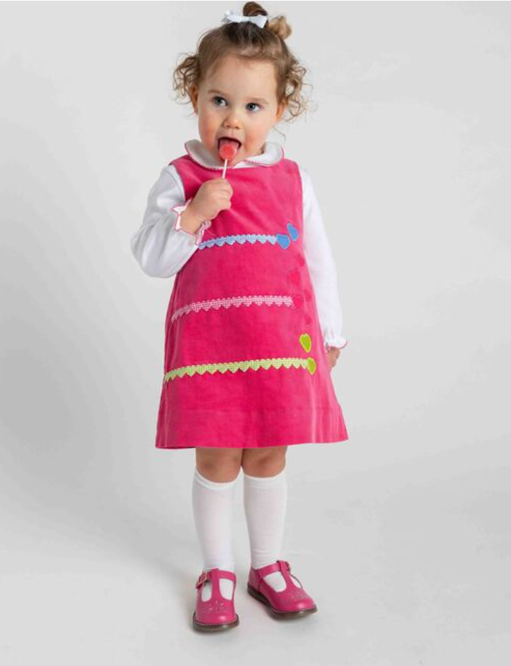 Corduroy Jumper With Hearts with Undershirt from Anderson Parker