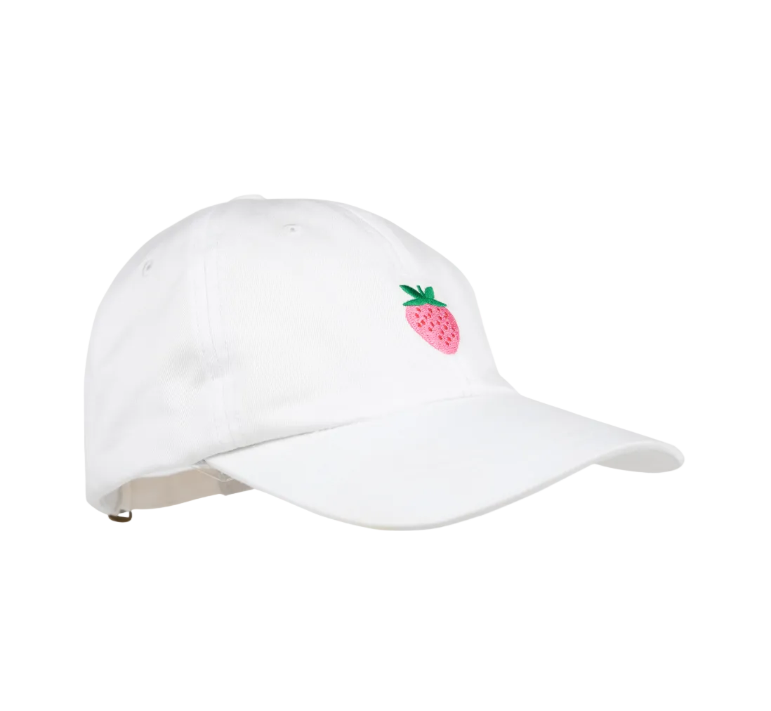 Covington Cap - Cotton Twill - Worth Ave White/Strawberry from Anderson Parker