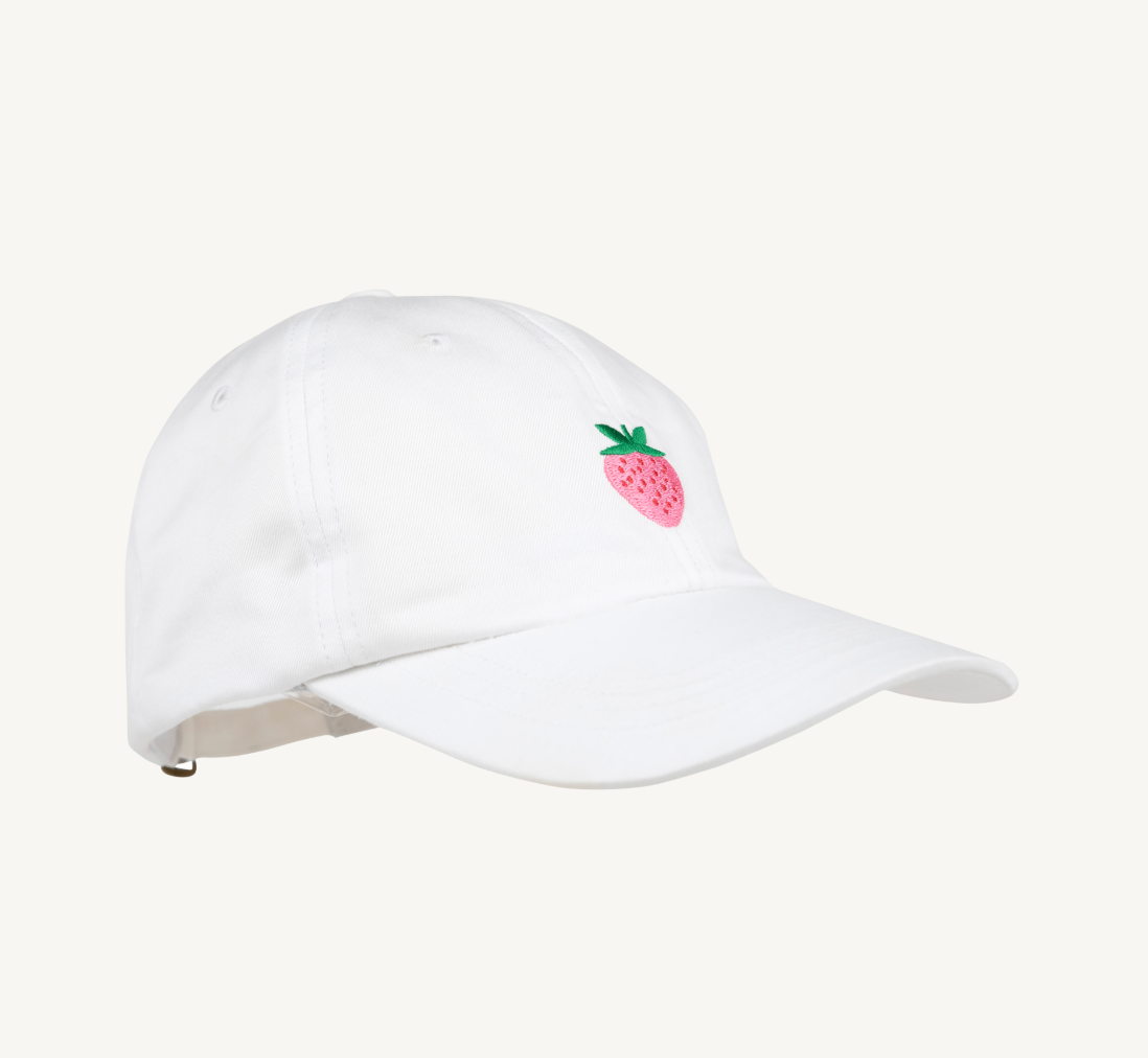 Covington Cap - Cotton Twill - Worth Ave White/Strawberry from Anderson Parker