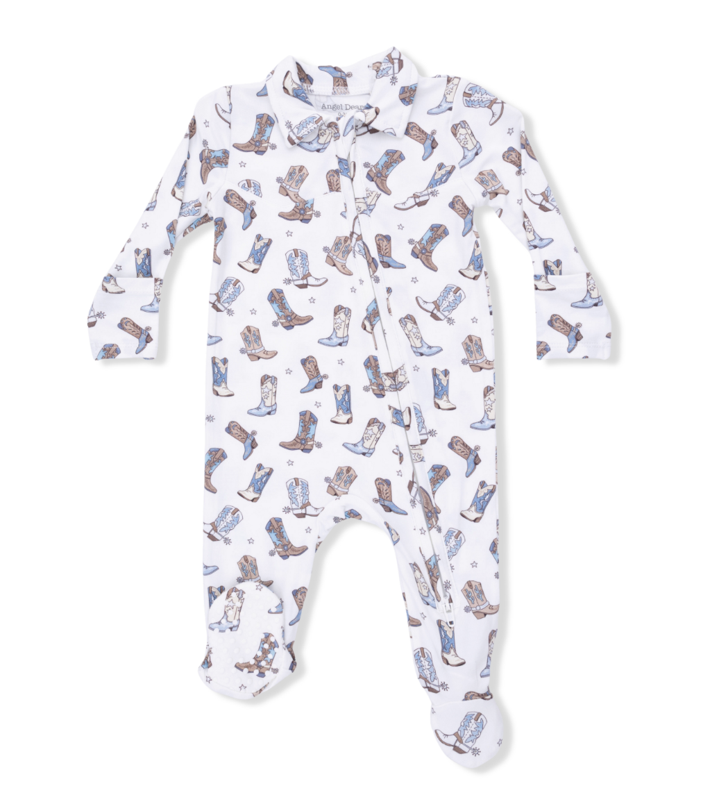 Cowboy Boots - Cowboy 2 Way Zipper Footie from Anderson Parker