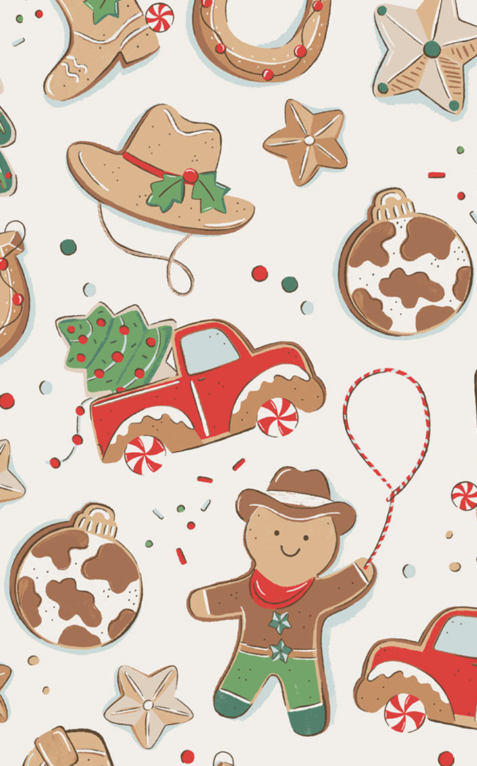 Cowboy Christmas - L/s Loungewear Set from Anderson Parker