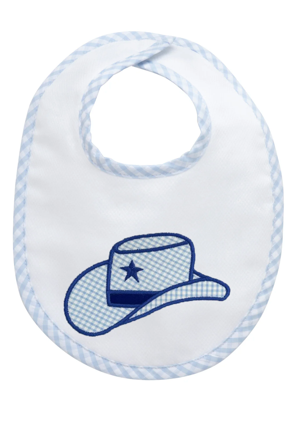 Cowboy Hat Applique Basic Bib - Blue from Anderson Parker