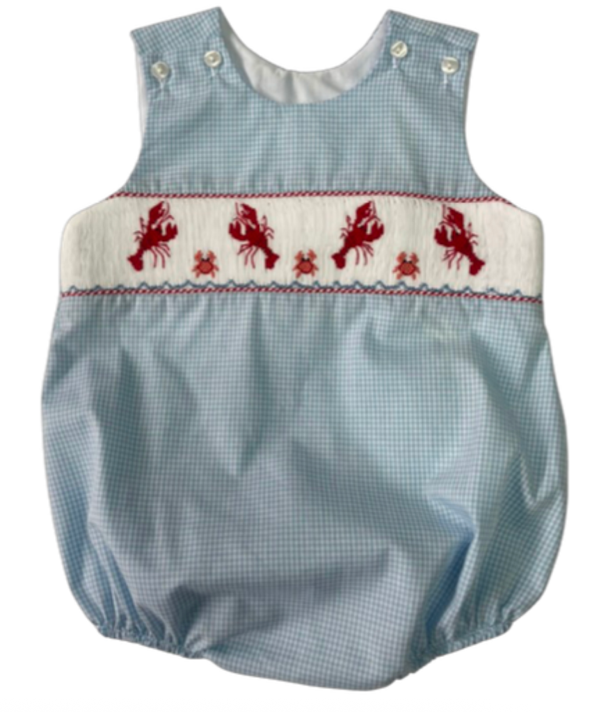 Crawfish Smocked Boy Bubble from Anderson Parker