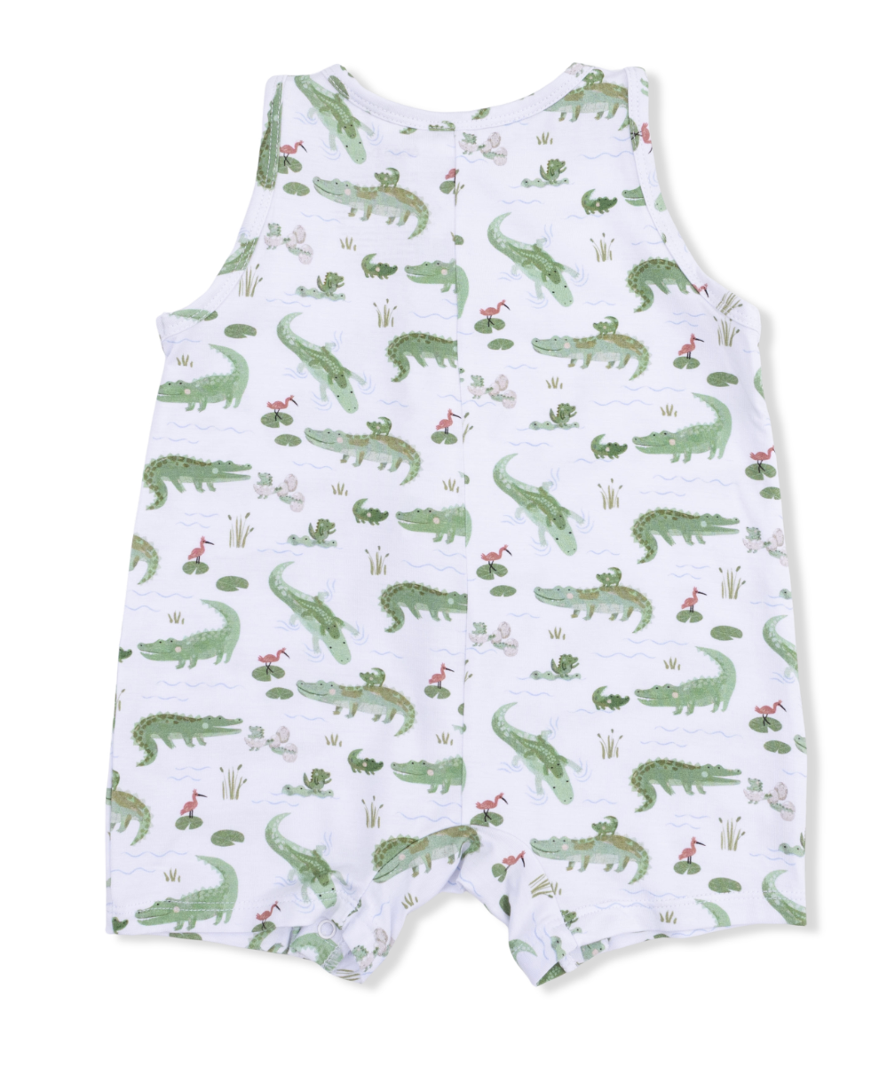 Crayon Alligators - Sleeveless Shortie Romper from Anderson Parker