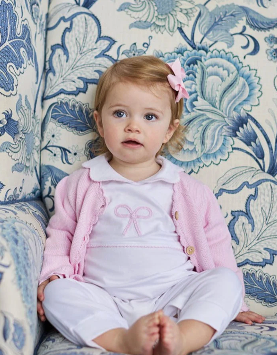 Crochet Cardigan - Pink Bow from Anderson Parker